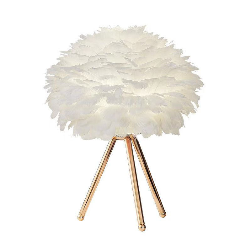 Elegante Feder Tischlampe