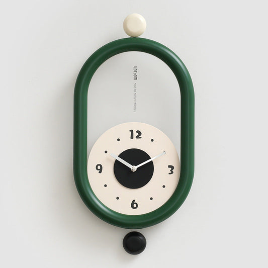 3D Lange Pendel Uhr aus MDF und Acryl - Leiser Betrieb für Wohnzimmer und Schlafzimmer - Einfache Installation