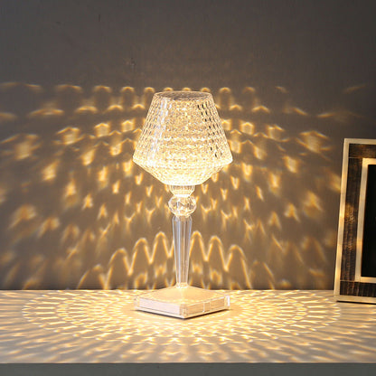 Royelux Sparkle Kristall Schreibtischlampe - Einstellbare Helligkeit, USB Aufladbare LED