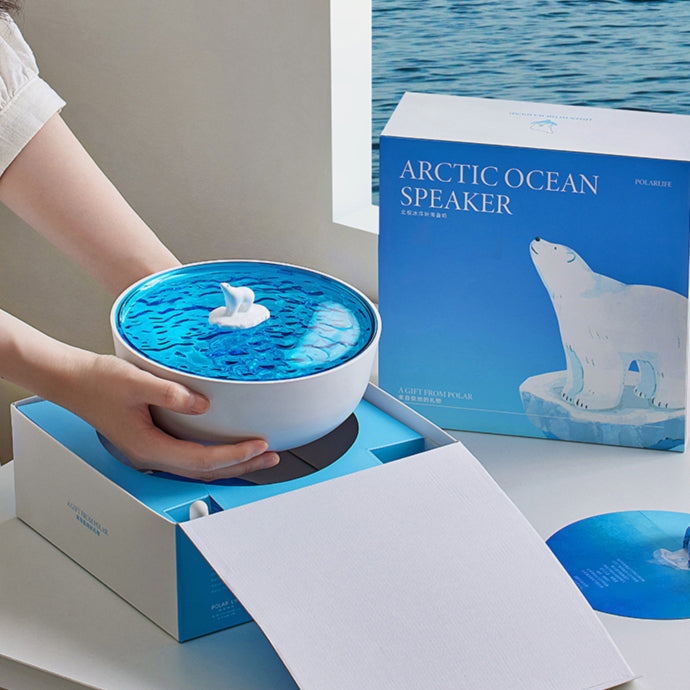 Polar Arctic Ocean Retro Bluetooth Plattenspieler LED Nachtlicht - Perfektes Geschenk für Kinder und Mädchen