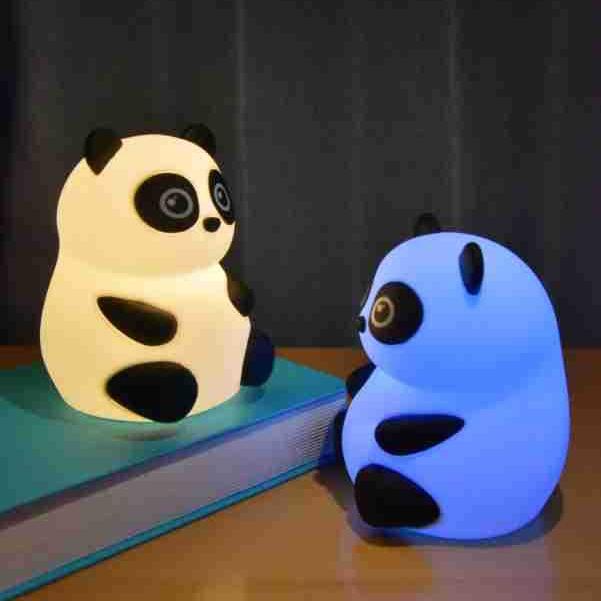 Squishy Silicone Pummelige Panda LED Nachtlicht - Perfektes Geschenk für Kinder und Mädchen