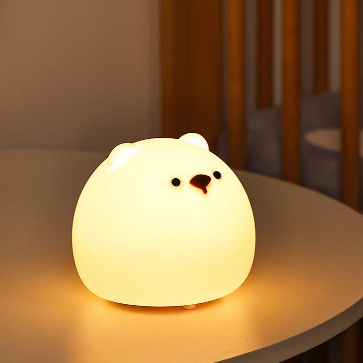 Squishy Silikon Pummel Bär LED Nachtlicht - Perfektes Geschenk für Kinder und Mädchen