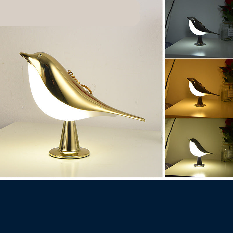Elegante Vogel Lampe mit 3 Leuchtstufen