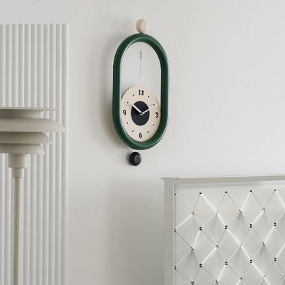3D Lange Pendel Uhr aus MDF und Acryl - Leiser Betrieb für Wohnzimmer und Schlafzimmer - Einfache Installation