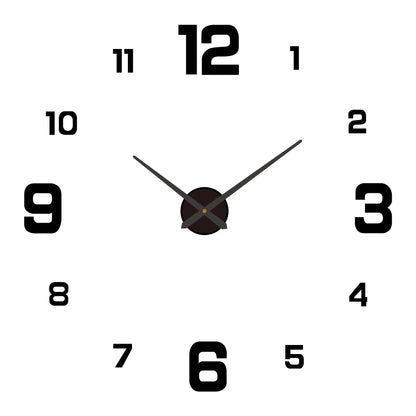 3D-Effekt Wanduhr 60-90cm - nachleuchtend, Lautloses Uhrwerk