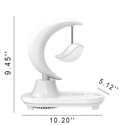 Garduru Bluetooth Lautsprecher & Nachttischlampe | Kabellos | Moon-Shaped LED Tischlampe | Stilvolle Deko für Zuhause