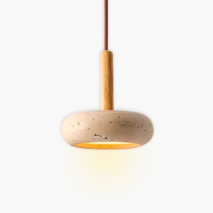 Suspension OSHO Stone – Lampe aus natürlichem gelbem Travertin LED, elegantes und langlebiges Licht