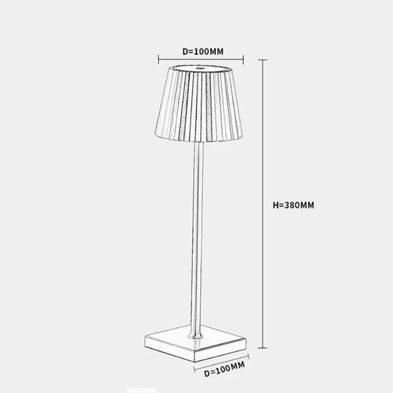 Garduru Arlo – Dimmbare Touch-Tischlampe – Wasserdicht und Wiederaufladbar