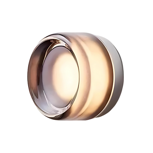Elegante Aluminium-Wandleuchte mit Umgebungslicht – Moderne Minimalistische Wandleuchte in Rauchgrau, Weiß und Bernstein