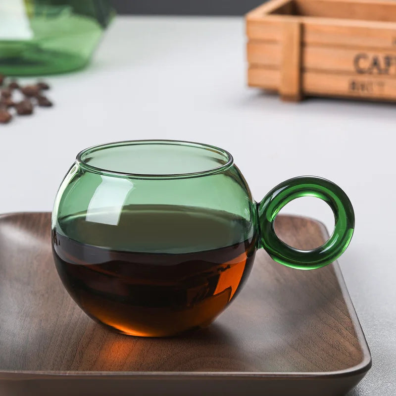 OrbitRing - Glas-Tasse mit einzigartigem Ringgriff