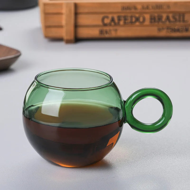 OrbitRing - Glas-Tasse mit einzigartigem Ringgriff