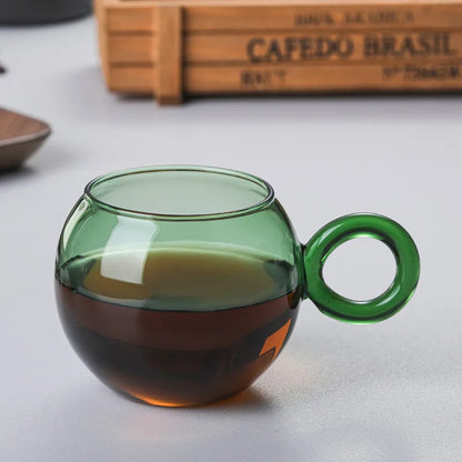 OrbitRing - Glas-Tasse mit einzigartigem Ringgriff