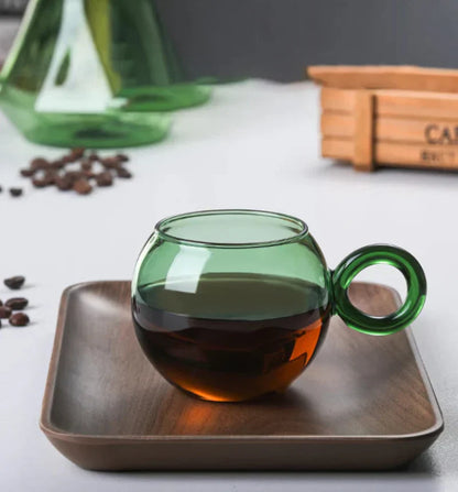 OrbitRing - Glas-Tasse mit einzigartigem Ringgriff