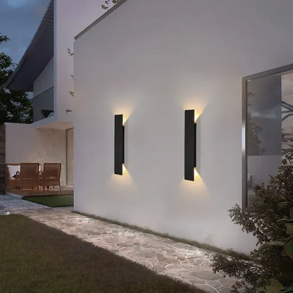 Outdoor Schwarze LED Wandleuchte Aluminium Modern