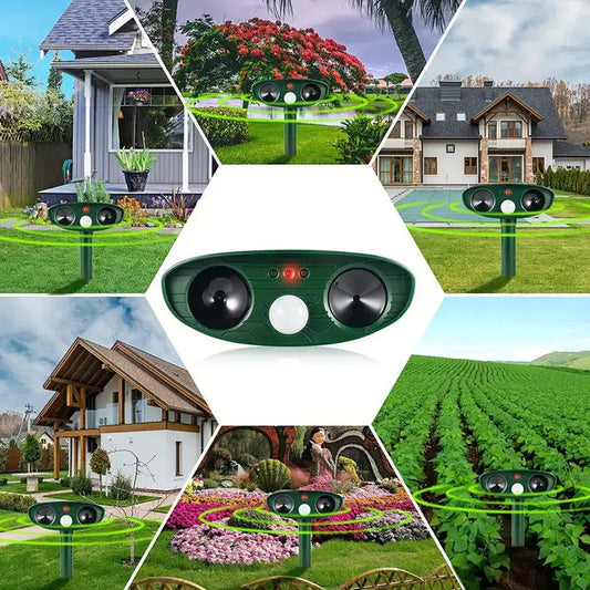 Solar Tiervertreiber mit Ultraschall | Außen Schädlingsbekämpfung