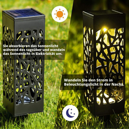 Garduru | Intelligente Solar-Gartenlampe mit Sensor und Wasserschutz