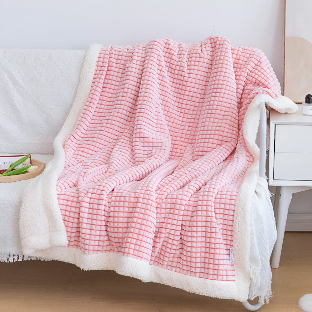 Warmes Waffel Sherpa Decke