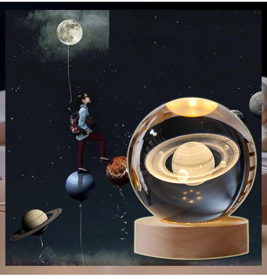 3D Solar System Kristallkugel