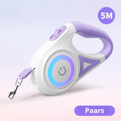 Garduru LEASH – Leuchtende Hundeleine mit LED-Licht & Taschenlampe für sichere Abendspaziergänge