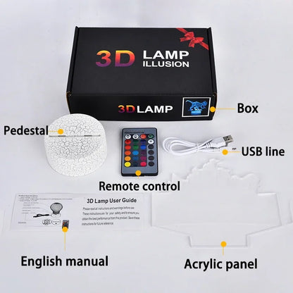 Paw Patrol Nachtlicht für Kinder - 3D Cartoon Schlafzimmer Dekorlampe