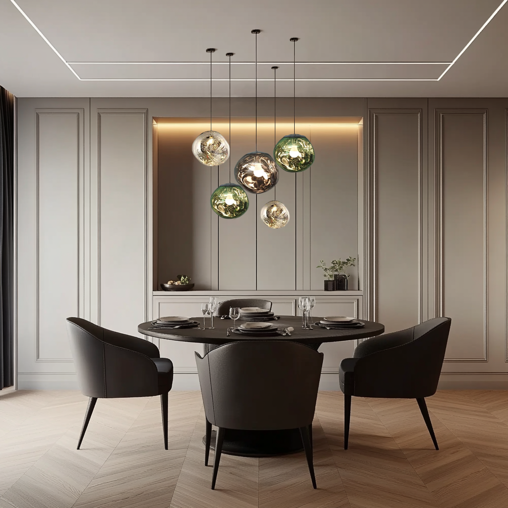 RoyaleGlow Wunderschöne Lava-Glas-Hängelampe – Elegante Hängeleuchte für Zuhause & Esszimmer