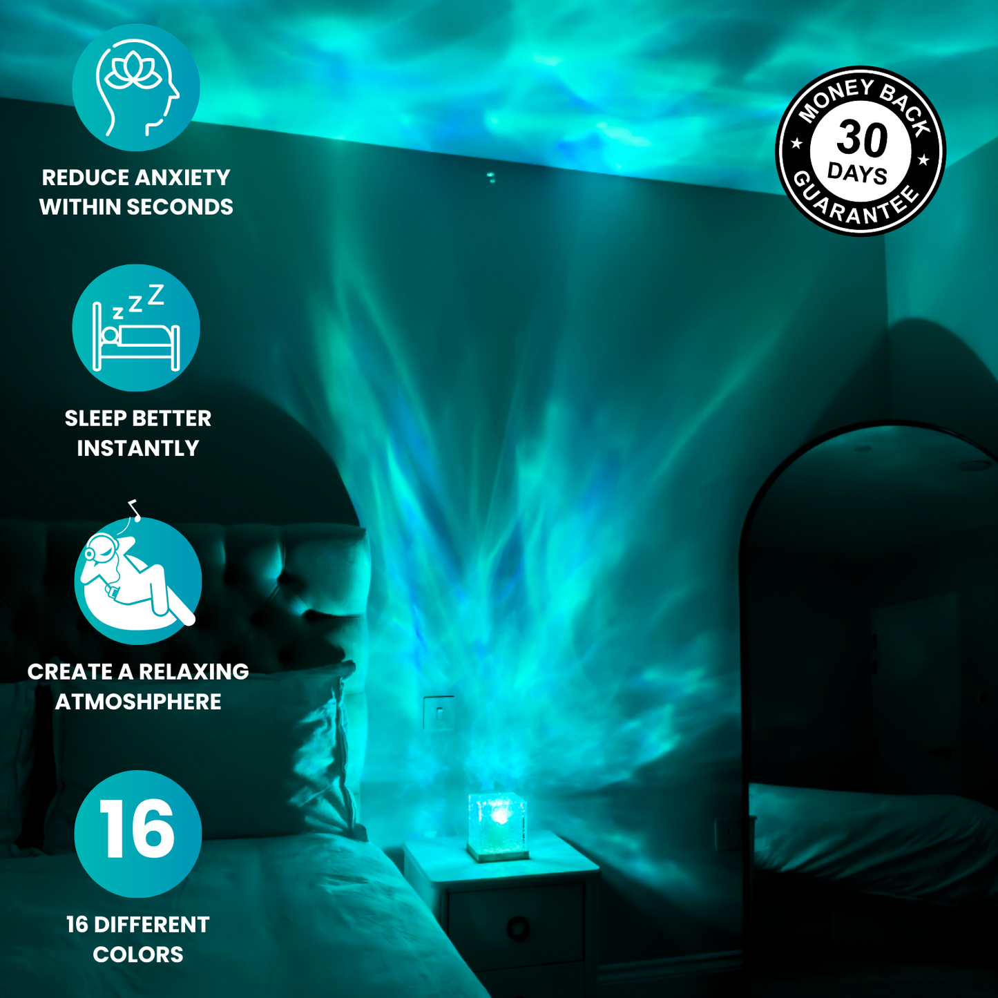 Wasserprojektor mit Fernbedienung | AquaGlow