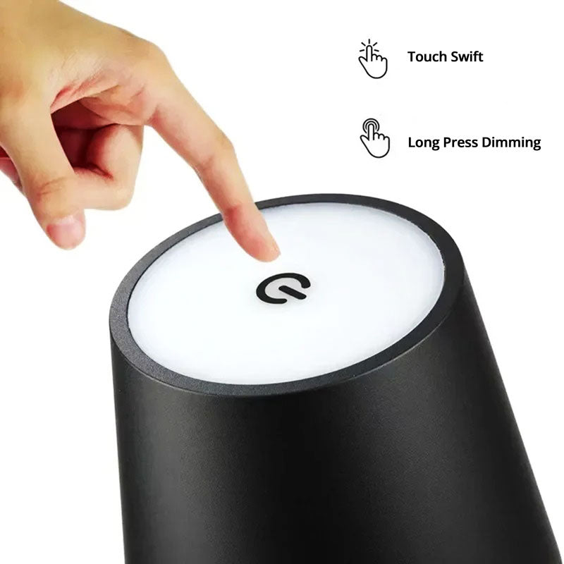 Berührungssteuerbare wiederaufladbare LED-Lampe - 10 Farben, wasserdicht für Innen- und Außenbenutzung