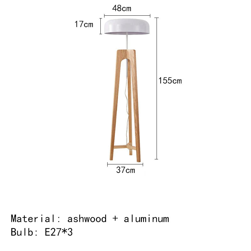 Stehlampe – klassisches Holz-Bambus-Design – Walnuss