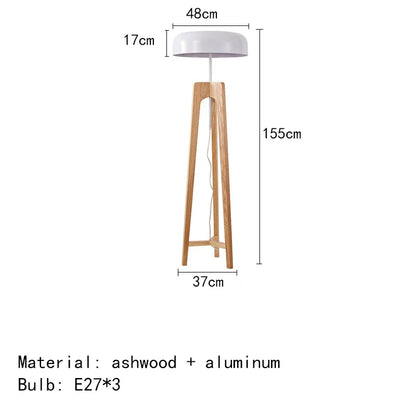 Stehlampe – klassisches Holz-Bambus-Design – Walnuss