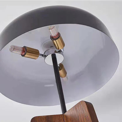 Stehlampe – klassisches Holz-Bambus-Design – Walnuss