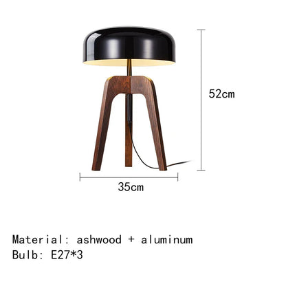 Stehlampe – klassisches Holz-Bambus-Design – Walnuss