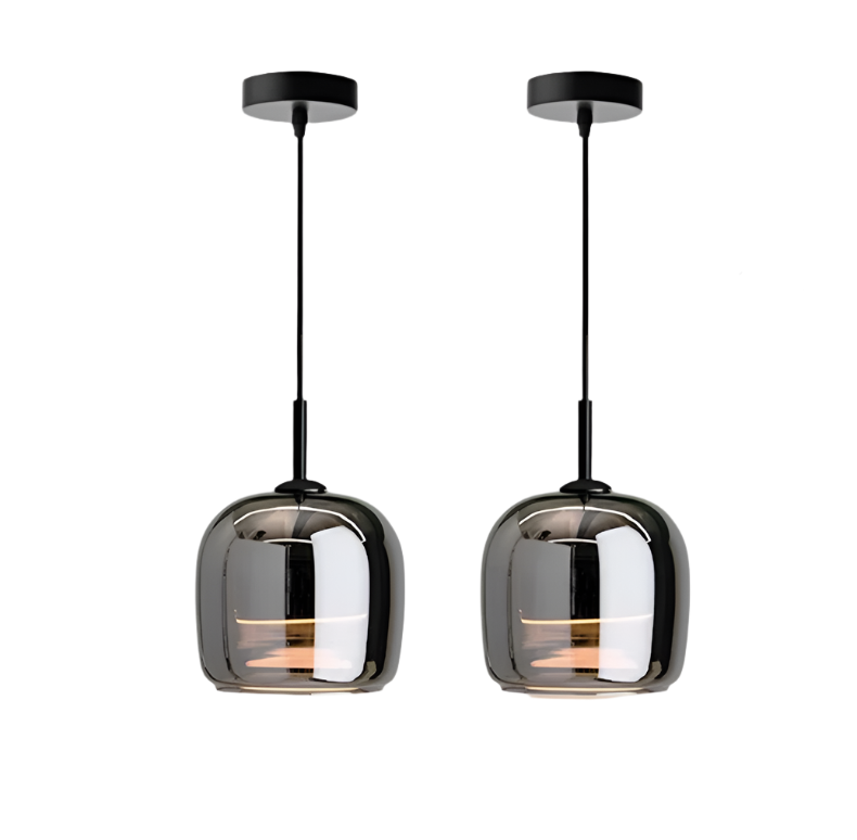 Suspension Nordic aus schwarzem Glas – Elegantes und modernes Design mit LED-Beleuchtung