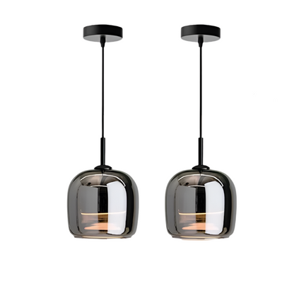 Suspension Nordic aus schwarzem Glas – Elegantes und modernes Design mit LED-Beleuchtung