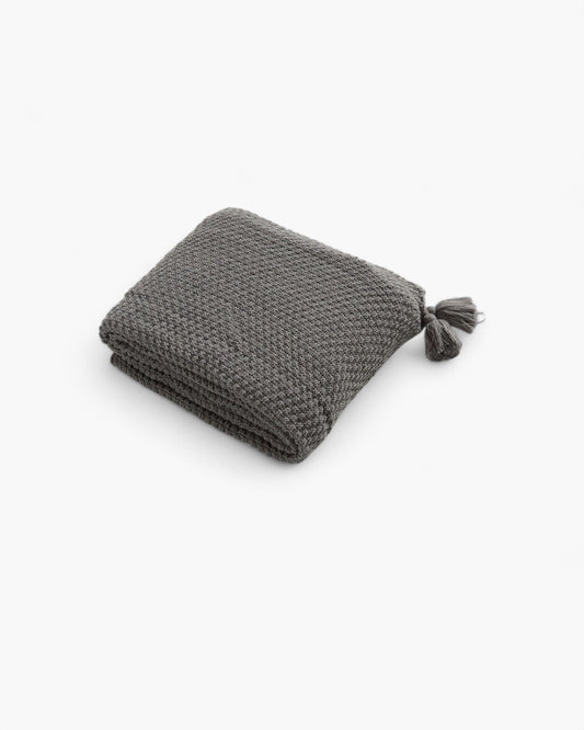 Rêve Maison – Luxuriöse Strickdecke mit subtilen Fransen Details