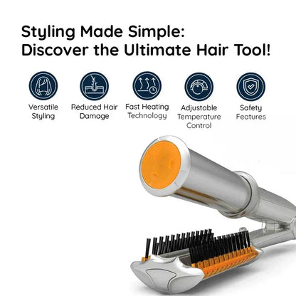 Luxora Professional 2 in 1 Rotierender Eisen-Haarbürste