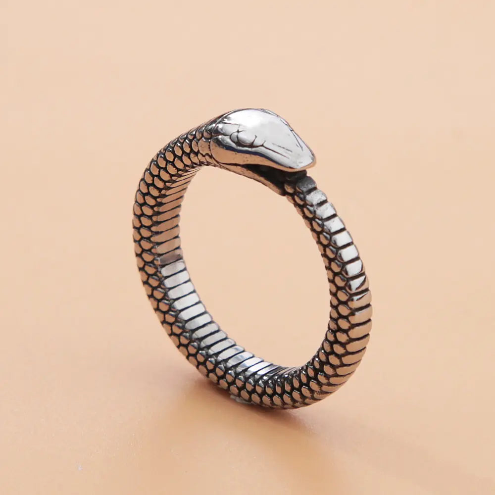 Retro Norse Mythologie Ring – Ouroboros Design – Punk Stil aus Edelstahl