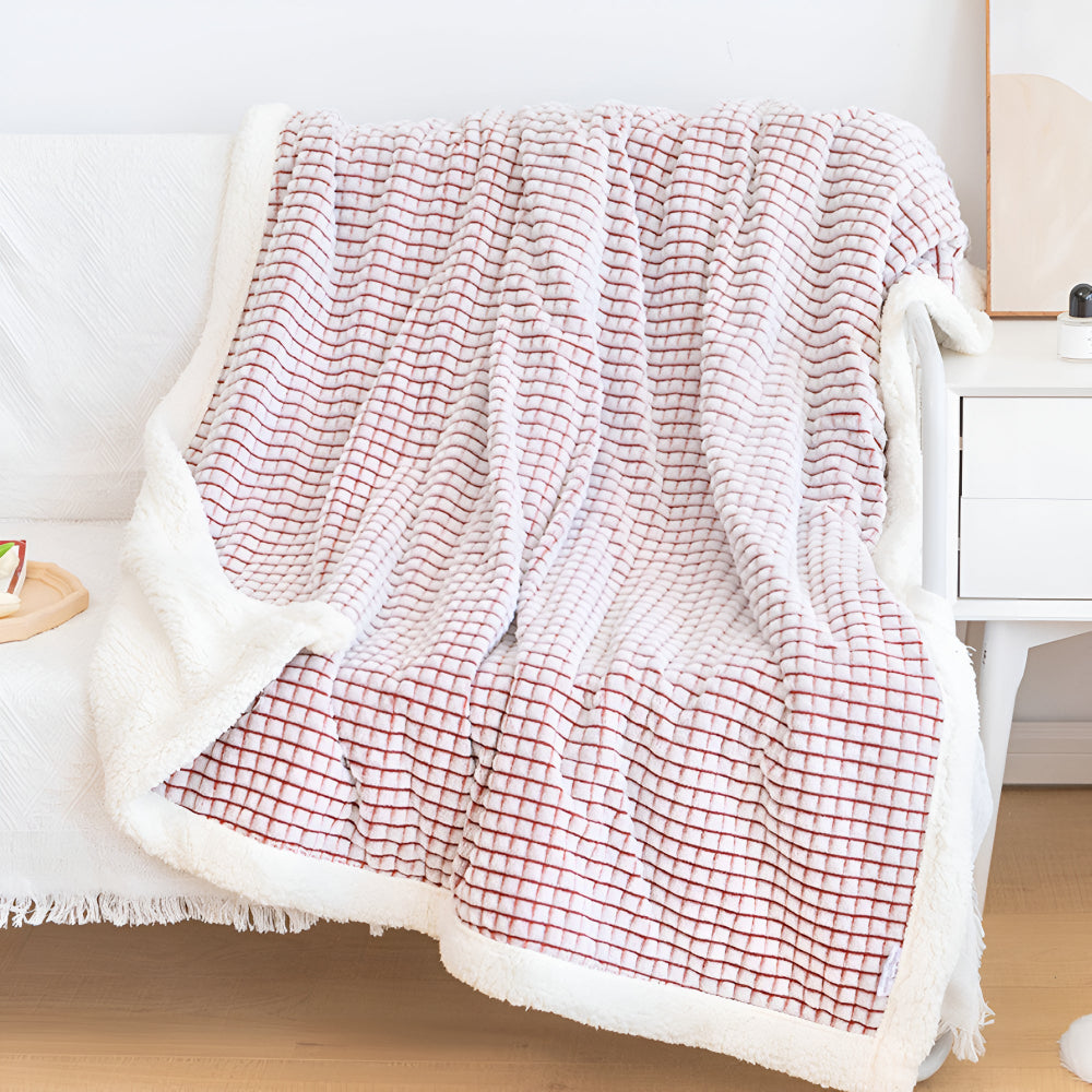 Warmes Waffel Sherpa Decke