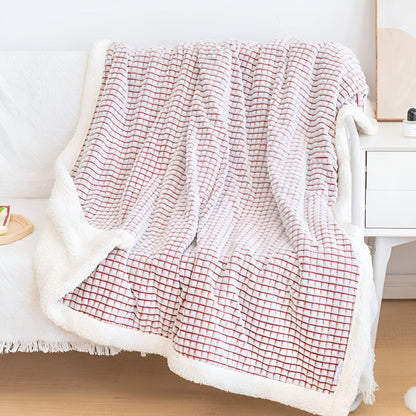 Warmes Waffel Sherpa Decke