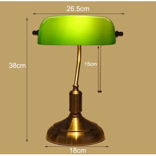 Garduru Glas Tischlampe – Elegantes klassisches Design mit Metallbasis (E27, 16-20W)