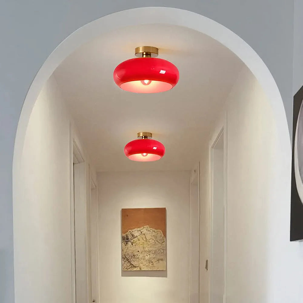 Deckenleuchte Glas Vintage Semi Flush Leuchte