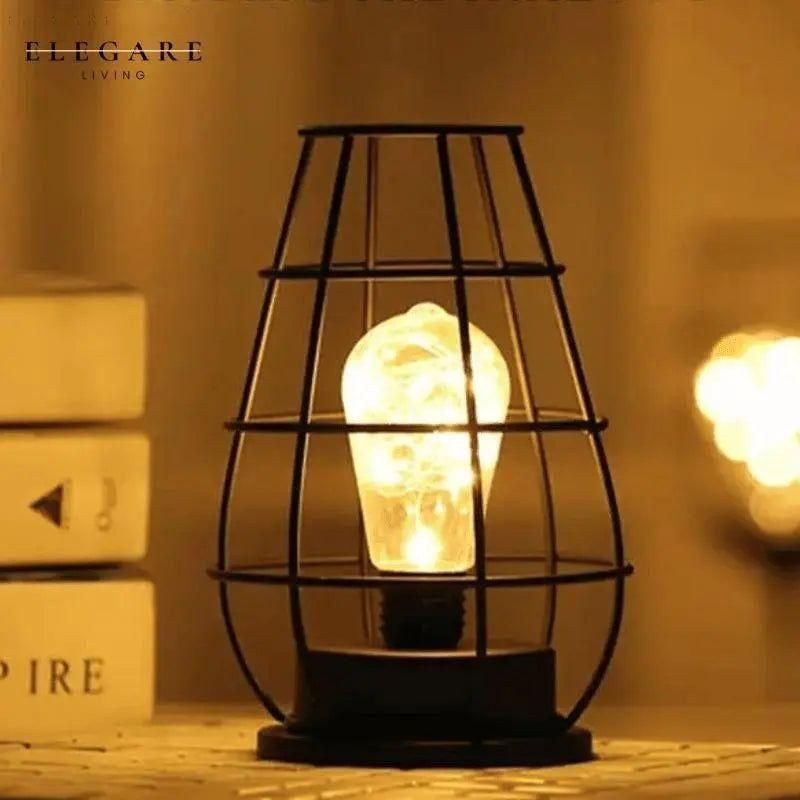Retro LED Tischlampe – Augenfreundliche Beleuchtung für Schreibtisch oder Nachttisch, Klassisches Design, Energiesparend, Kompakte Größe