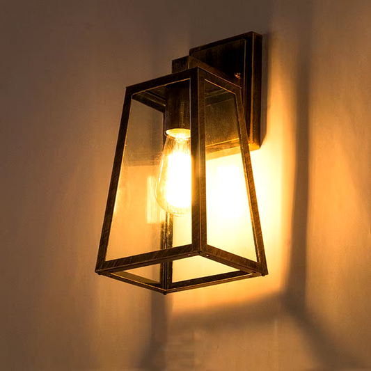 Schwarze Retro Außenwandlampe