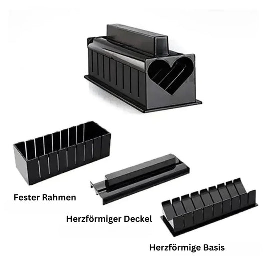 Sushi-Roll- und Schneide-Set - Praktisches Sushi-Set mit Schablonen und Zubehör