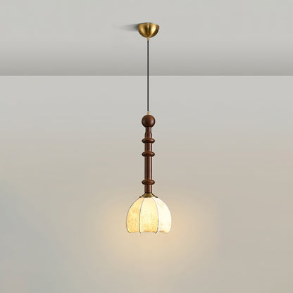 Suspension Roma - Elegantes Römisches Design aus Holz, Metall und Glas - Vintage-Beleuchtung mit LED-Lampen