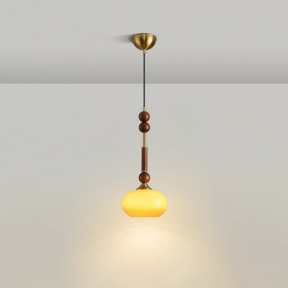 Suspension Roma - Elegantes Römisches Design aus Holz, Metall und Glas - Vintage-Beleuchtung mit LED-Lampen