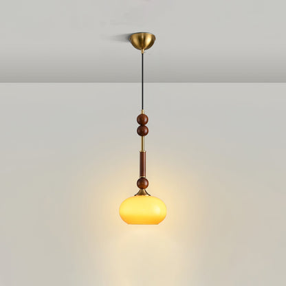 Suspension Roma - Elegantes Römisches Design aus Holz, Metall und Glas - Vintage-Beleuchtung mit LED-Lampen