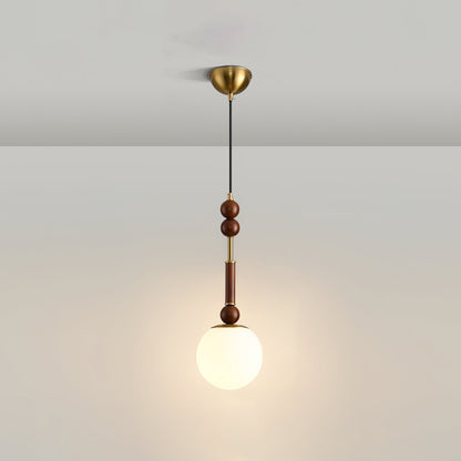 Suspension Roma - Elegantes Römisches Design aus Holz, Metall und Glas - Vintage-Beleuchtung mit LED-Lampen