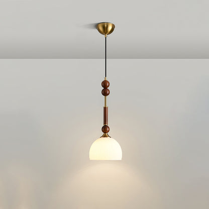 Suspension Roma - Elegantes Römisches Design aus Holz, Metall und Glas - Vintage-Beleuchtung mit LED-Lampen