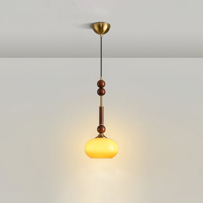 Suspension Roma - Elegantes Römisches Design aus Holz, Metall und Glas - Vintage-Beleuchtung mit LED-Lampen