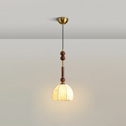 Suspension Roma - Elegantes Römisches Design aus Holz, Metall und Glas - Vintage-Beleuchtung mit LED-Lampen